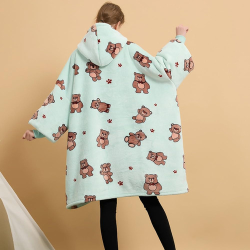 Manta Con Capucha Oversize En Forma De Sudadera, Sherpa