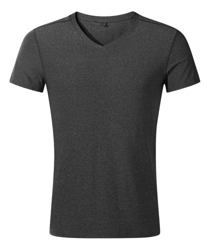 Polera Dry Fit Manga Corta Cuello V Hombre