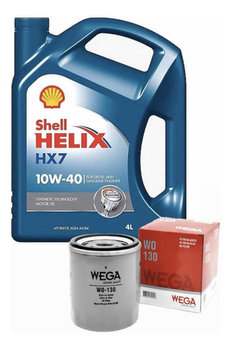 Aceite Helix Hx7 10w40+ Filtro De Aceite Fiat Palio 1.8