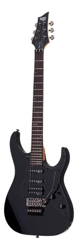 Guitarra eléctrica Schecter Banshee-6 FR SGR de tilo black brillante con diapasón de palo de rosa