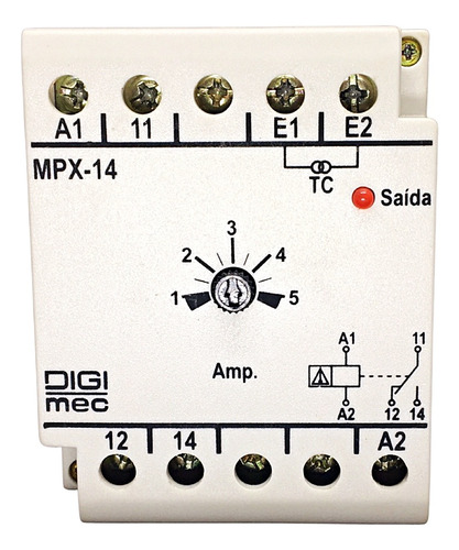 Rele De Corrente Mpx-14 Digimec + Tc 50/5a Bhs