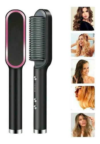 Escova 3 Em 1 Secadora Alisa Cabelo Perfeita 110/220v Bivolt