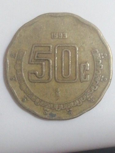 Moneda 50 Centavos, Cambio A Nuevos Pesos, Acuñada 1993 