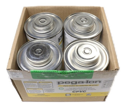 Imagen 1 de 4 de Pegalon - Cemento Cpvc - Caja Con 4 Botes De 500 Ml