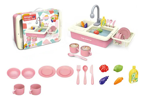 Pileta Cocina Lavavajillas Infantil Conecta Al Agua - El Rey