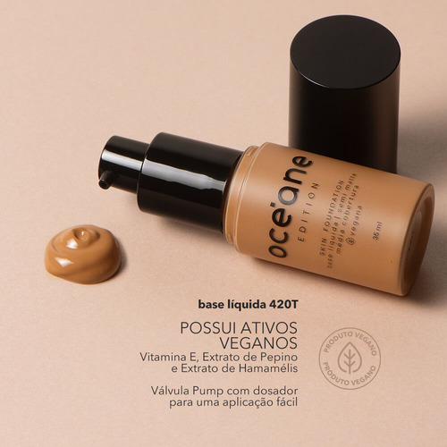 Base Líquida Escura Skin Foundation Cor 420t Océane - 35 Ml
