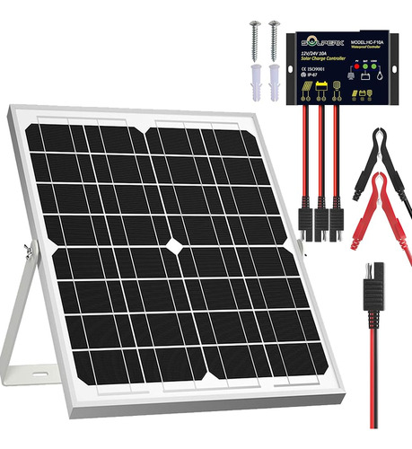 Kit De Panel Solar De 20 W 12 V Cargador De Bateria Solar Co