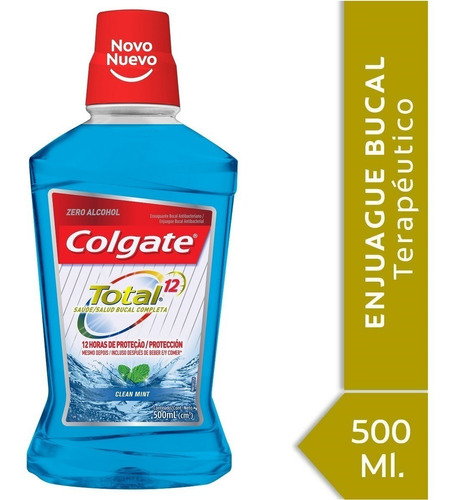 Enjuague Bucal Colgate Total 12 Clean Mint X 500 Ml