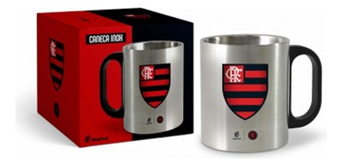 Caneca Metal Inox Flamengo 300ml 10717