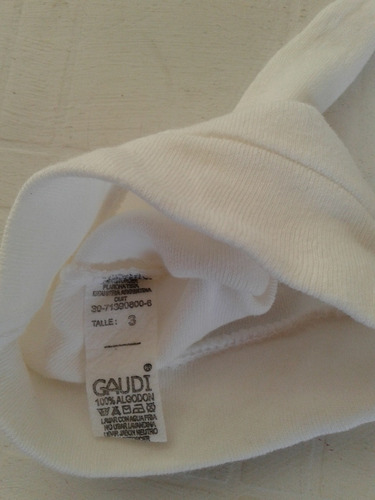 Gorro Blanco Bebe Recien Nacido Talle 3