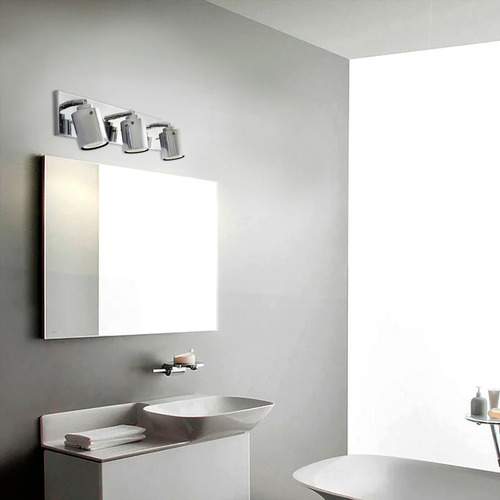 Imagen 2 de 10 de Spot Aplique Pared Cilindro 3 Luces Para Lampara Gu10