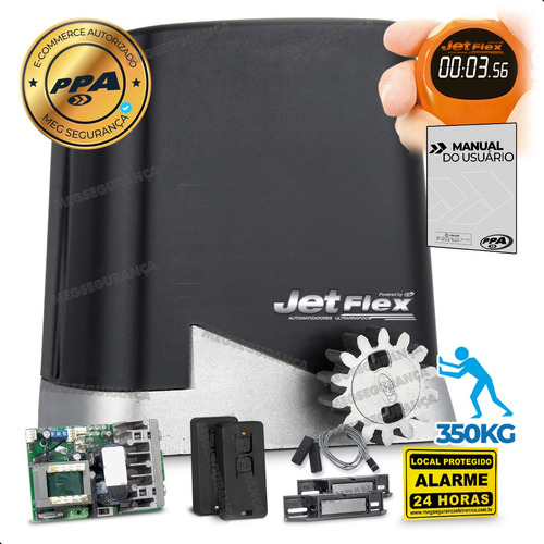 Kit 1 Motor Ppa Dz Home Jet Flex 2 Control Portão 350kg