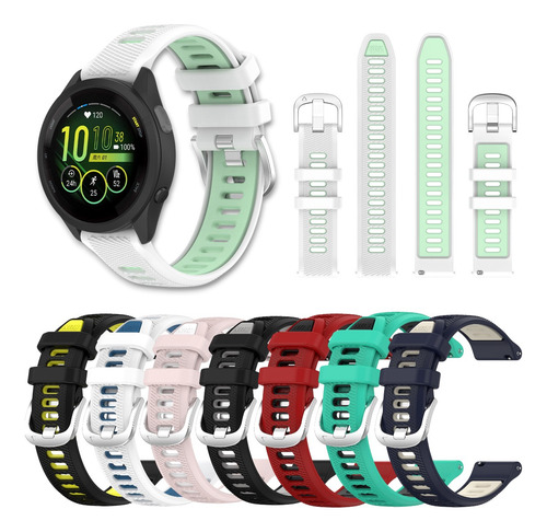 Pulseira Para Garmin Forerunner 745 22mm Colorida Silicone