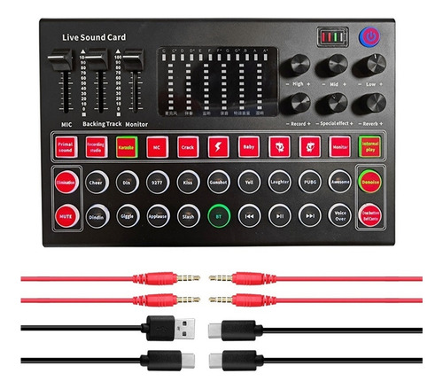 Sound Machine Interfaz Externa Audio Live Card M9 Mixer