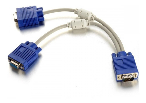 Cable Adaptador Splitter Vga Macho A 2 Hembra Duplica Imagen