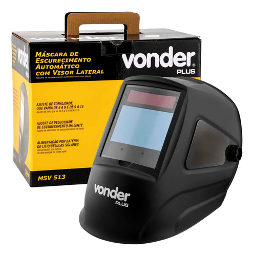 Máscara De Solda Visor Lateral Msv513 Vonder Plus