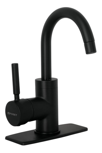 Monomando Corto Para Lavabo, Negro Mate, Foset