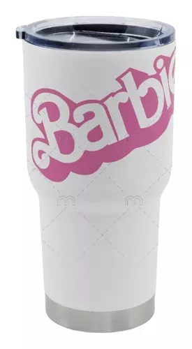 Vaso Termo Térmico Barbie Rosa Grabado Láser