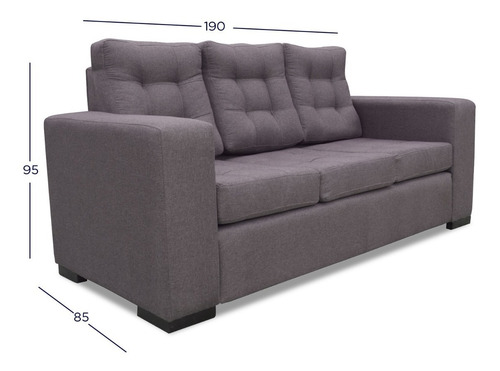 Sofá Antu 3 Cuerpos Felpa Beige