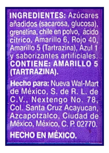 17 Pzas Gomitas Great Value Sandía Chile 100 G