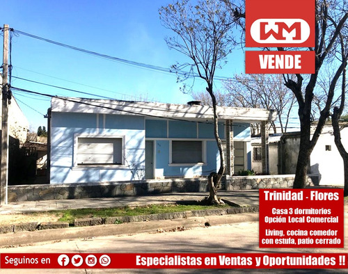 Venta Casa En Trinidad Flores 3 Dormitorios Con Patio Menyou