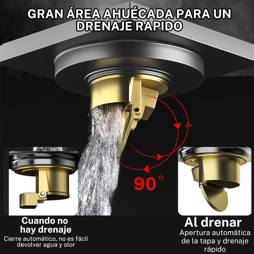 Drenaje De Piso Cuadrado De Acero Inoxidable Antiolor 10cm