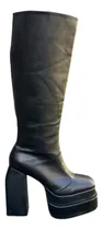 Comprar Bucaneras Botas Caña Alta Negro Taco Bratz Plataforma Cierre