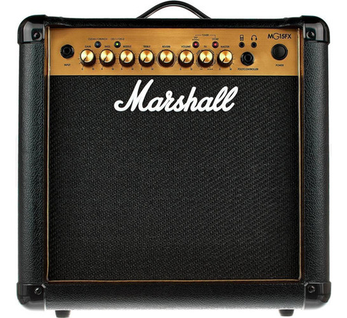 Amplificador Guitarra Transistor Marshall Mg-15fx Gold 15 W Cor Preto 110V