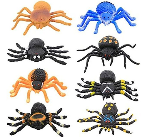 Araña Toy, 5 inch Realista Negro Arañas De Goma Juguetes Se