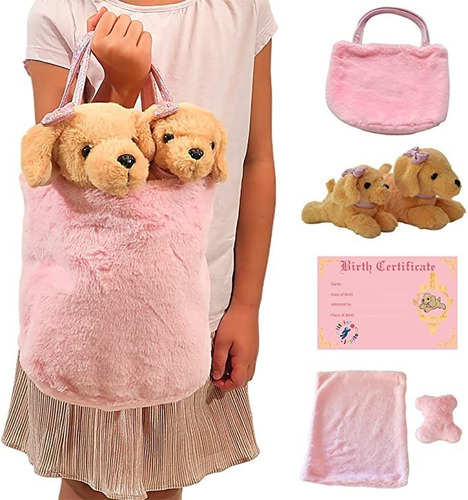 Mommy & Baby Golden Retriever Peluche Animales - Juego De P