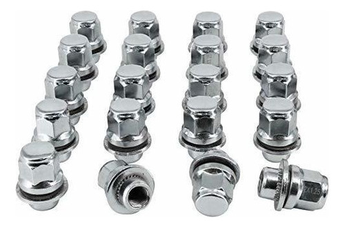 M12 X 1.25 Lug Nuts 20pcs 12mm X 1.25 Thread, Chrome Mag