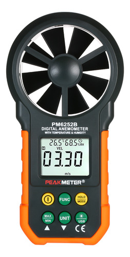 Peakmeter Anemómetro Profesional Multifunción Lcd