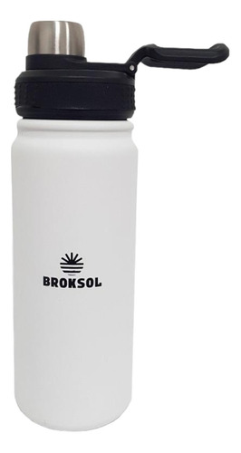 Botella Termica Broksol Acero Inoxidable 650ml Blanco