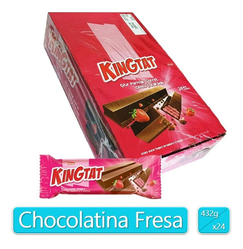 Chocolatina Con Centro De Galleta Tipo Wafer Kingtat X24 Uds