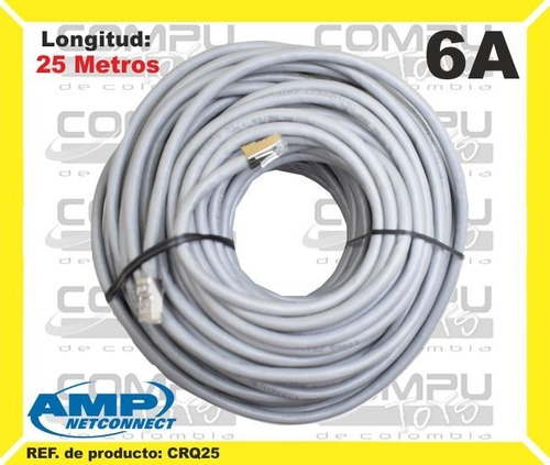 Cable De Red Rj45 Cat 6a Amp T-568b Ref: Crq25 Computoys Sas