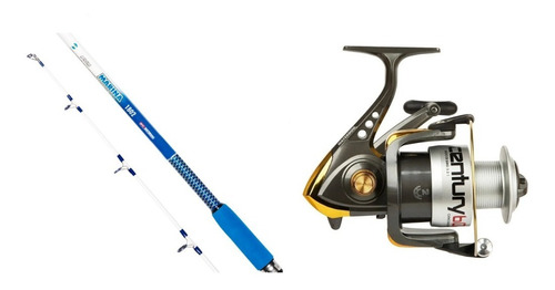 Combo De Pesca Waterdog Caña Marina 3 Tramos + Reel Cen 502