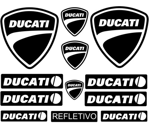 Kit Adesivos Moto Capacete Refletivo Ducati
