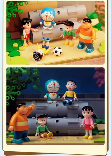 Set Doraemon Nobita Shizuka Takeshi Suneo Bloques Armables