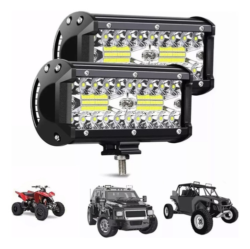 Par Faros 7''auxiliares 120w Triple-fila 6000k 40led