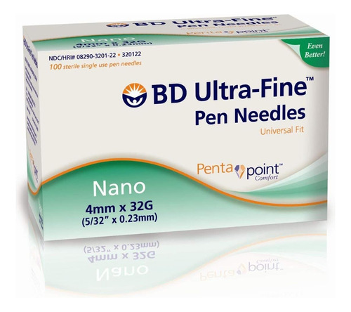 [bd] Ultra Fine Pro Pen Needles 4mm X 32g 100ct Bundle ...