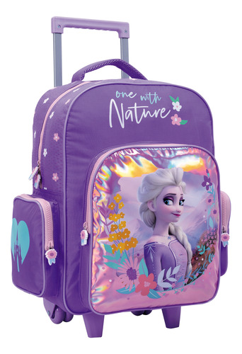 Mochila Carro Grande 17p Disney Princesas Frozen Mundomanias