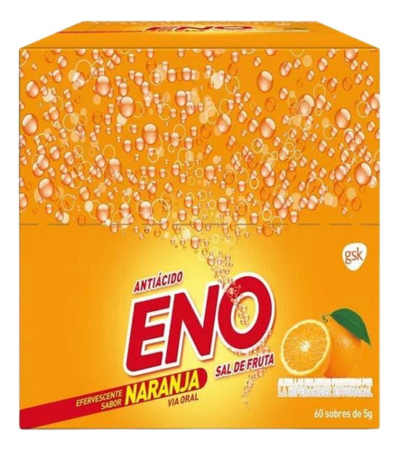 Eno Sal De Fruta Sabor Naranja 60 Sobres