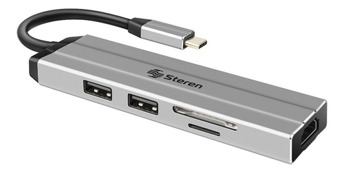 Hub Usb Tipo C Lector Memorias Hdmi Usb A Steren Usb-4740