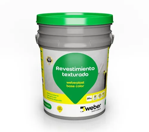 Base Color Revestimiento Texturado Weberplast X20kg