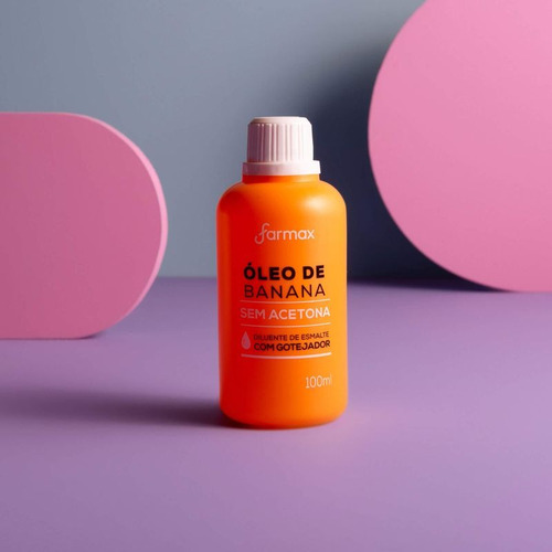 Óleo De Banana 100ml Farmax Diluente S/ Acetona C/ Gotejador