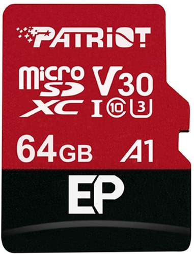 Micro Sd 64gb Patriot A1 / V30 Pef64gep31mcx