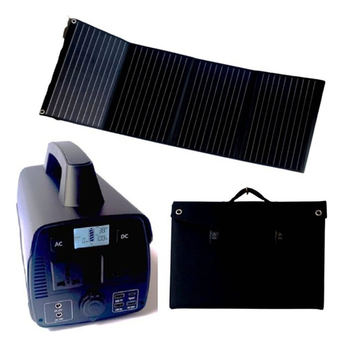 Kit Solar Estación  Portátil 500w  Panel  120w Plegable