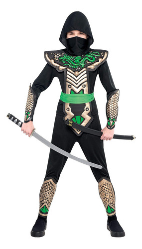 Amscan Disfraz De Cazador De Dragones Ninja Para Niños, Xl.