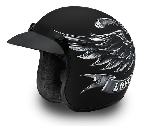 Daytona Cruiser D.o.t. Oepn Face Casco De Motocicleta Love I