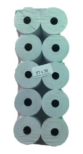 10 Rollos Papel Comun 57mm Para Calculadora Casio Hr 100 Rc